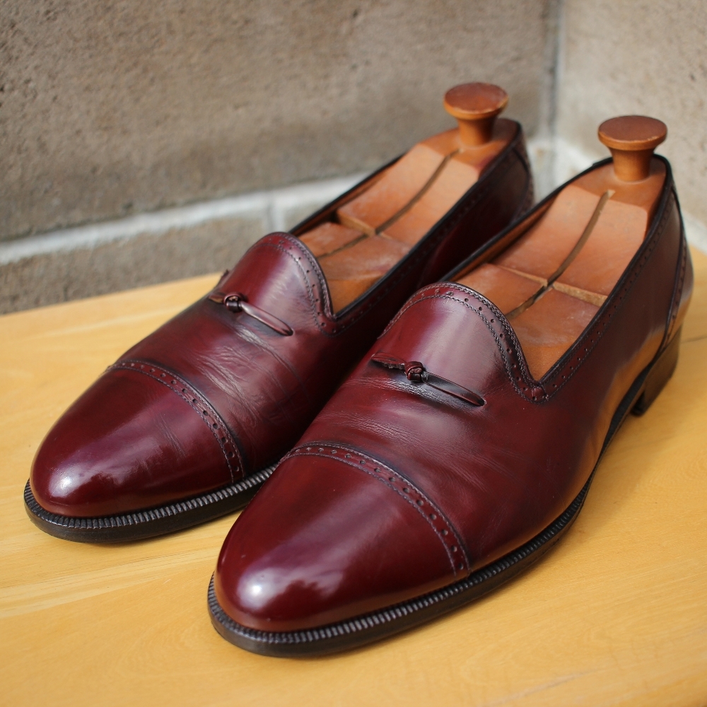 Vintage Ferragamo Cap Toe Loafers